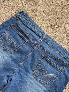 St. John's Bay Blue Denim Jeans with Back Pocket Stud Detail